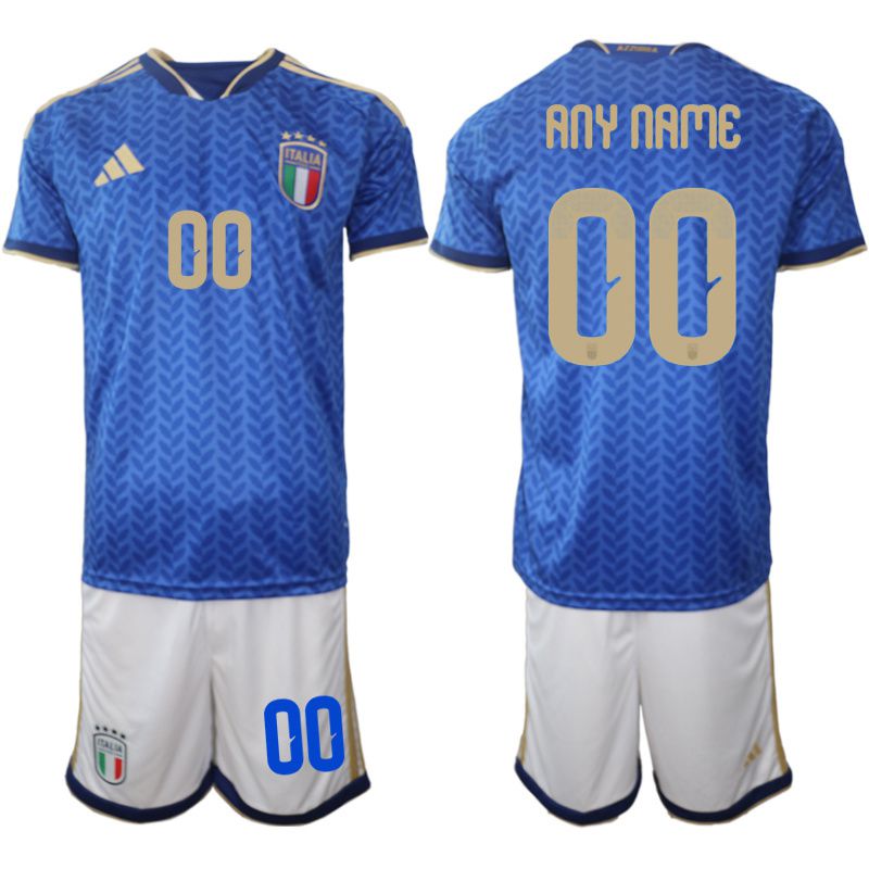 Men 2026 World Cup National Team Italy home blue customized Soccer Jersey